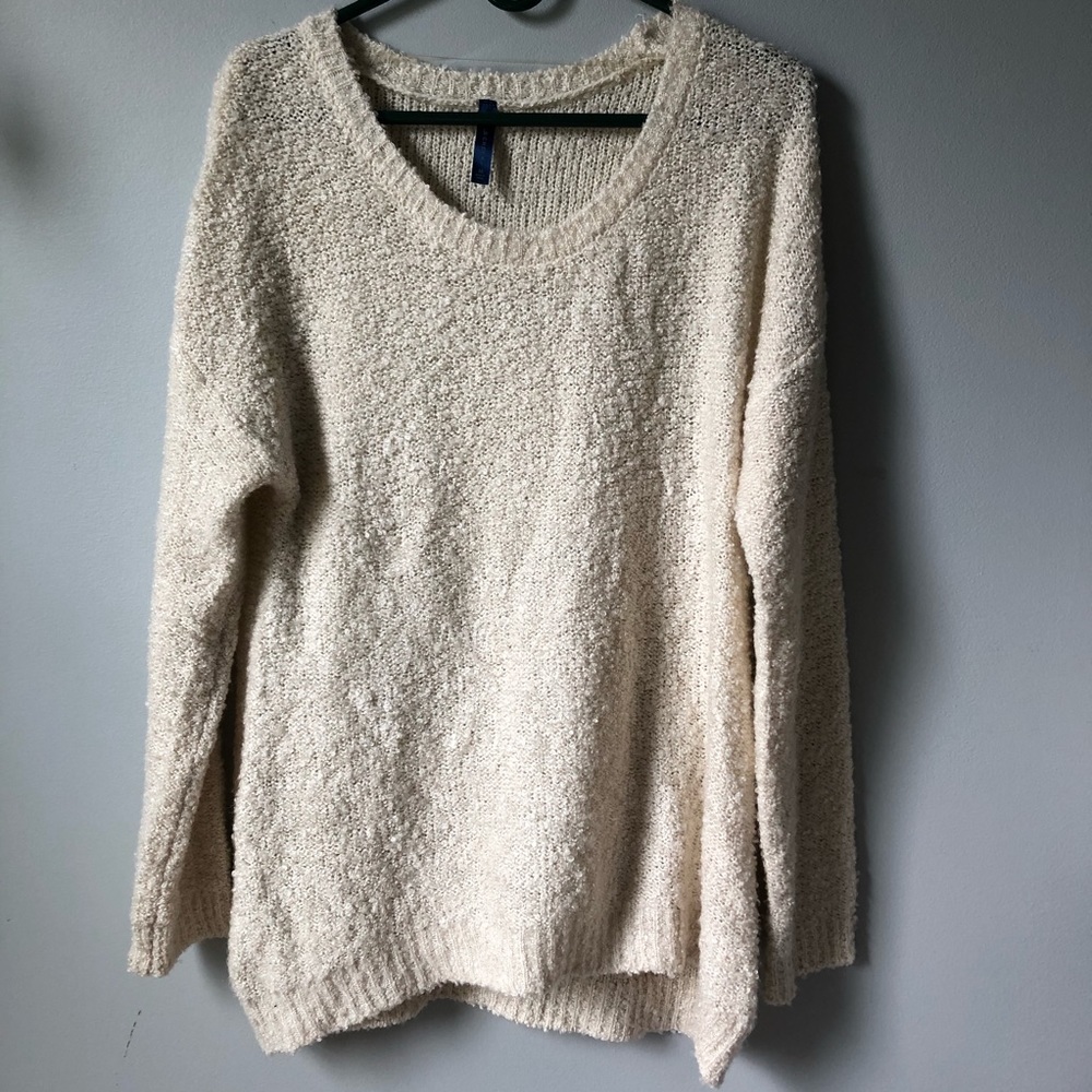 super soft white sweater